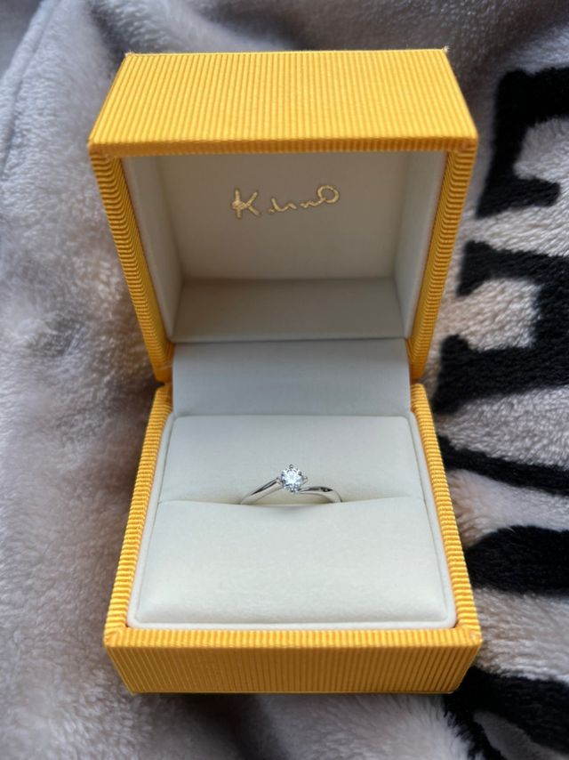 購入後のケースあり指輪写真