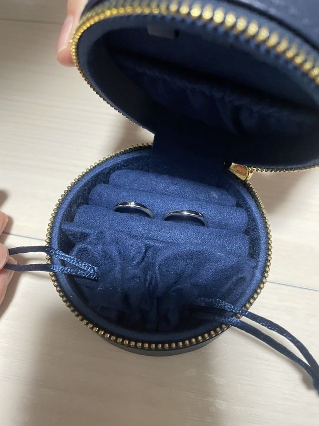 違うリングをお揃いのような加工にして頂きました！