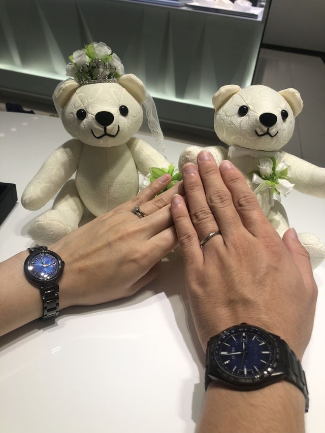 婚約指輪と結婚指輪（ステラマリス）