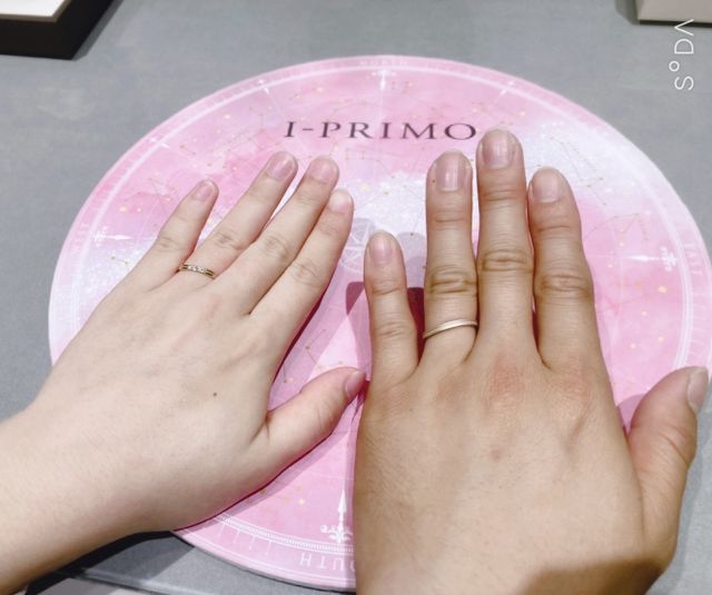 完成した指輪を着用しました！