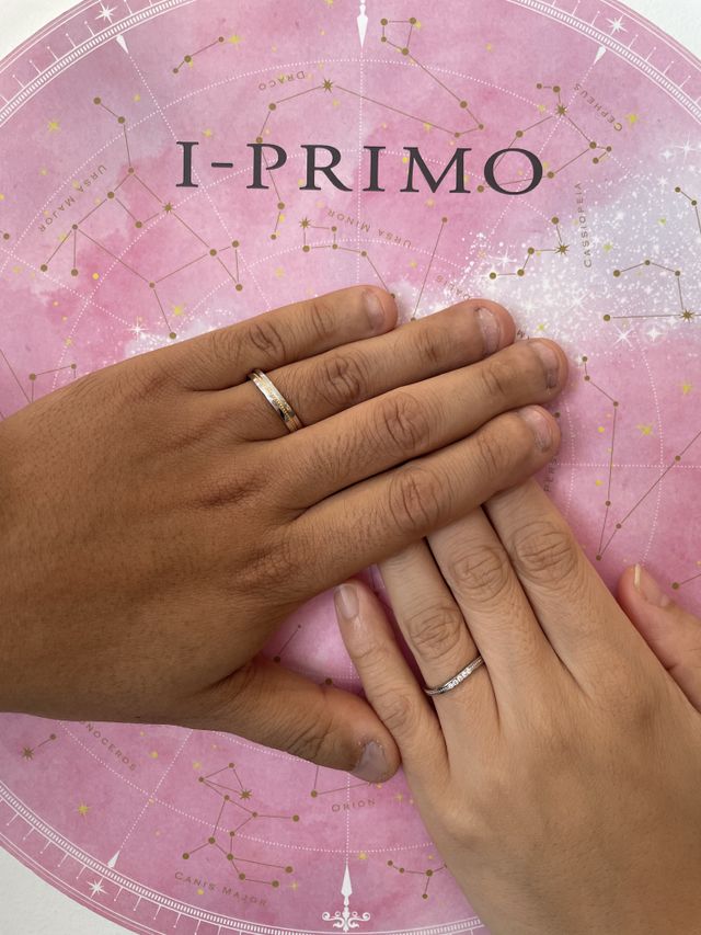 指輪完成後に撮っていただきました