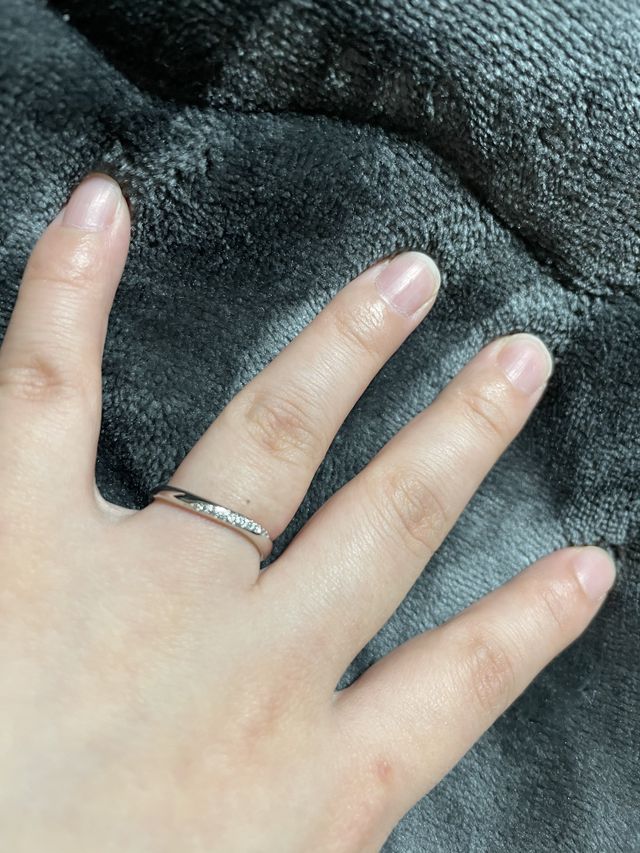 指輪の装用時。