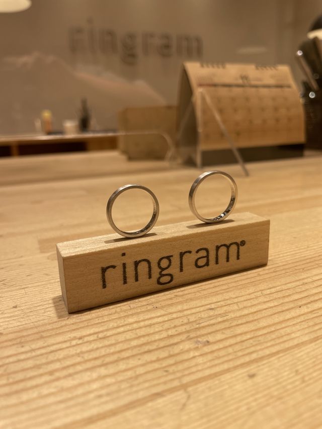 出来上がった結婚指輪