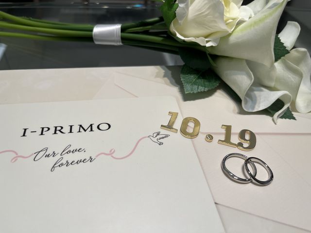 結婚記念日とリングを合わせて撮影しました。