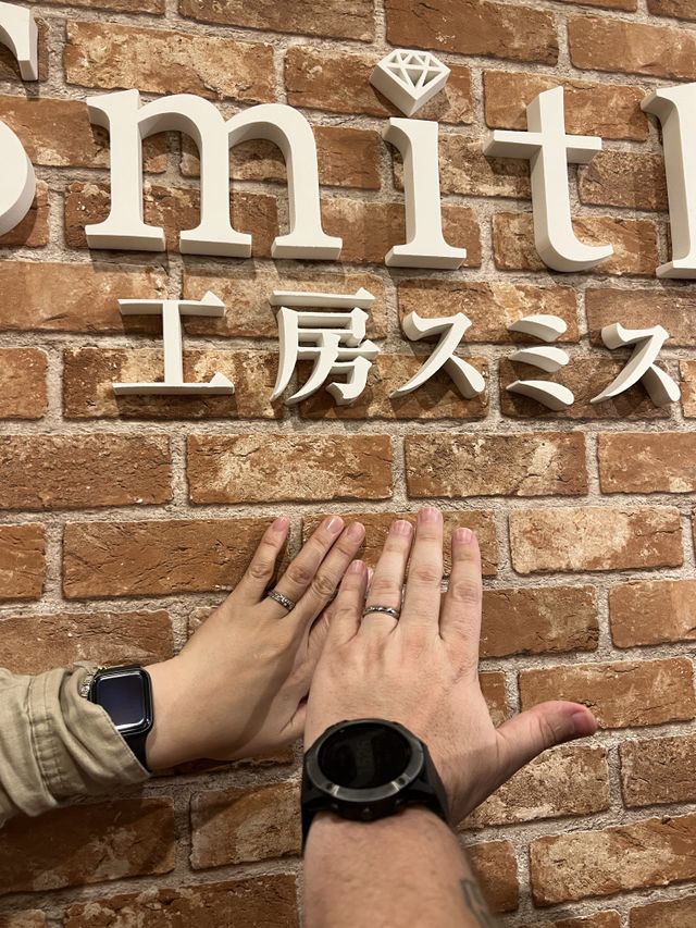 2人でお互いの指輪を作って、とてもいい思い出になりました。