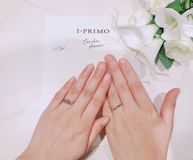 婚約指輪と結婚指輪のぴったり感にこだわって選びました。