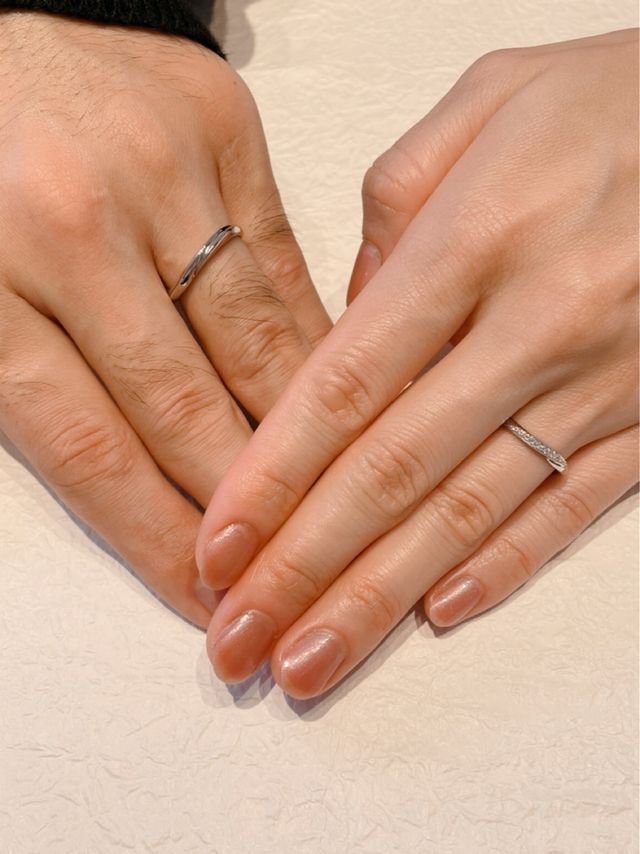 結婚指輪完成時に撮影