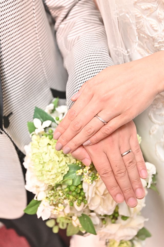 前撮りで着用して撮っていただきました。