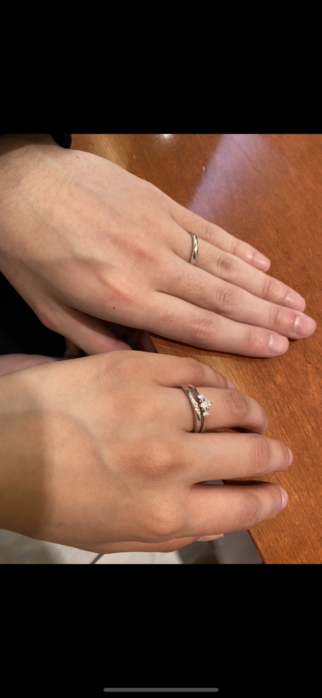 婚約、結婚指輪試着
