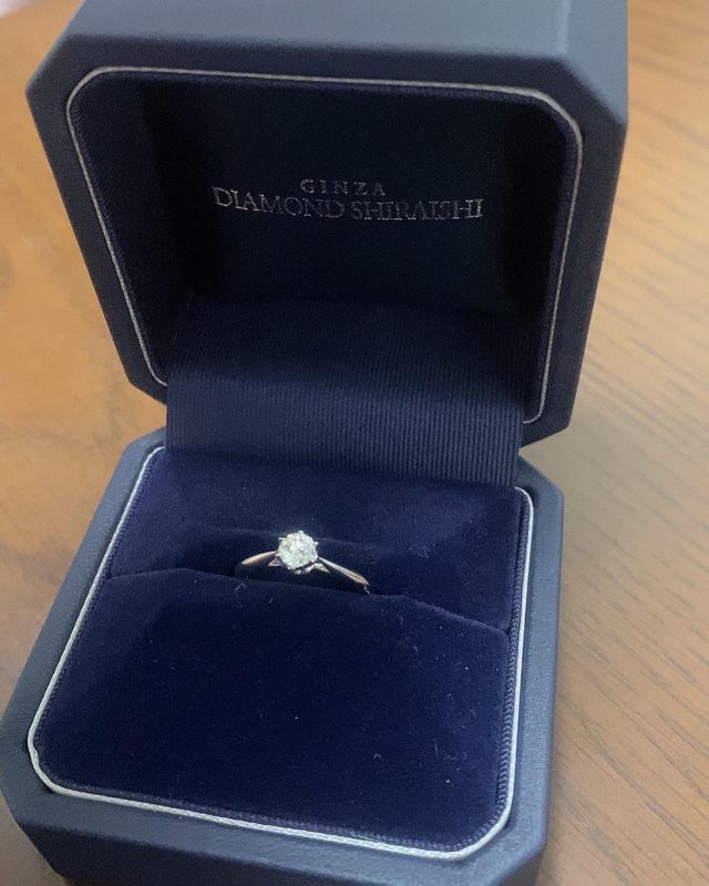 質の良いダイヤで、好きなリングを選びました。一生の宝物です。