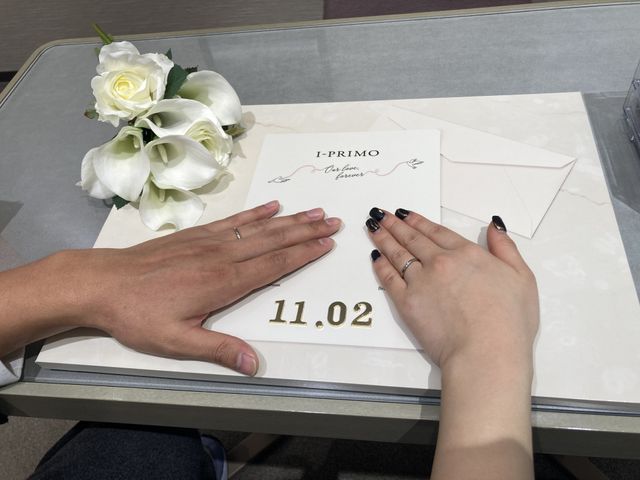 店内で店員さんが準備してくださり記念の一枚です！