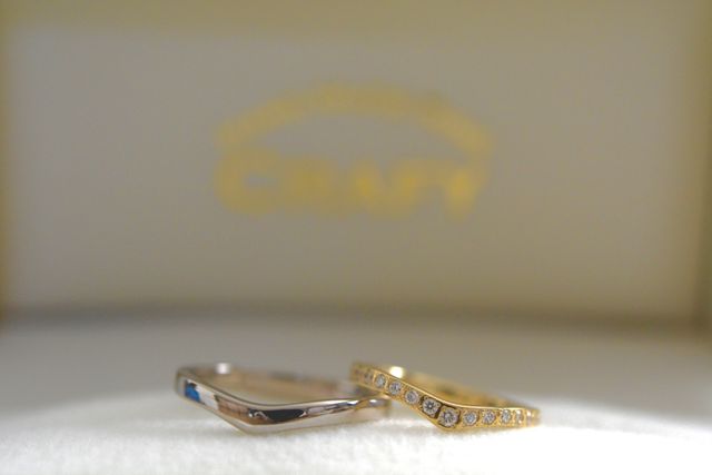 ハーフエタニティのオプションを付けました。