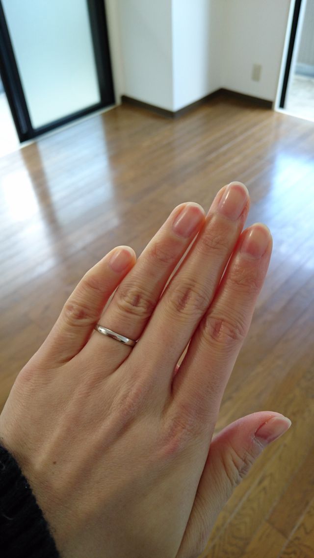 2.5mm幅のプラチナリングです！