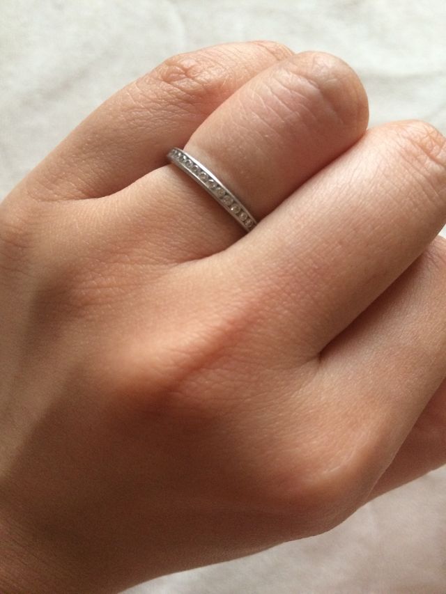 ティファニー ダイヤモンド ウェディング バンドリング 