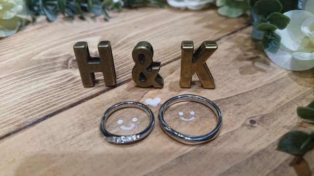 受け取った時に記念にその場で撮影しました。