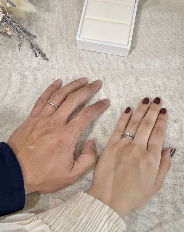 2人が納得のいくまで指輪を探してくださりました！♢