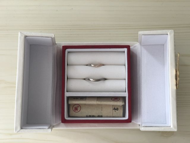 上が女性、下が男性用のリングです。