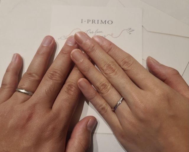 ペアではなく、お互い好きなデザインを選びました。