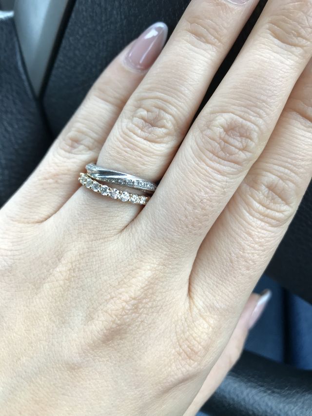 結婚指輪との重ね付け