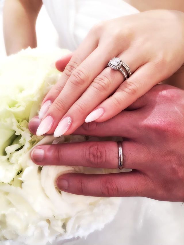 結婚指輪といつも重ね付けしています。