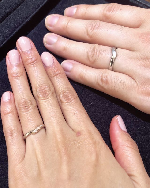 2人で出来上がったものを店舗でつけさせていただきました。