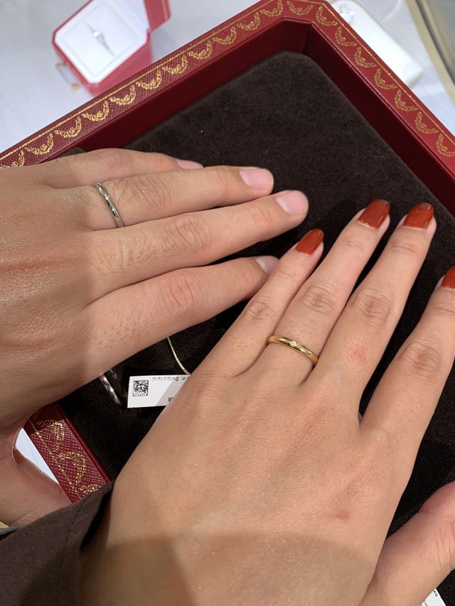 カルティエ　ゴールド　一粒ダイヤ