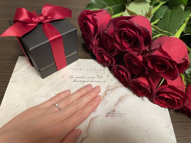 バラをもらいました。