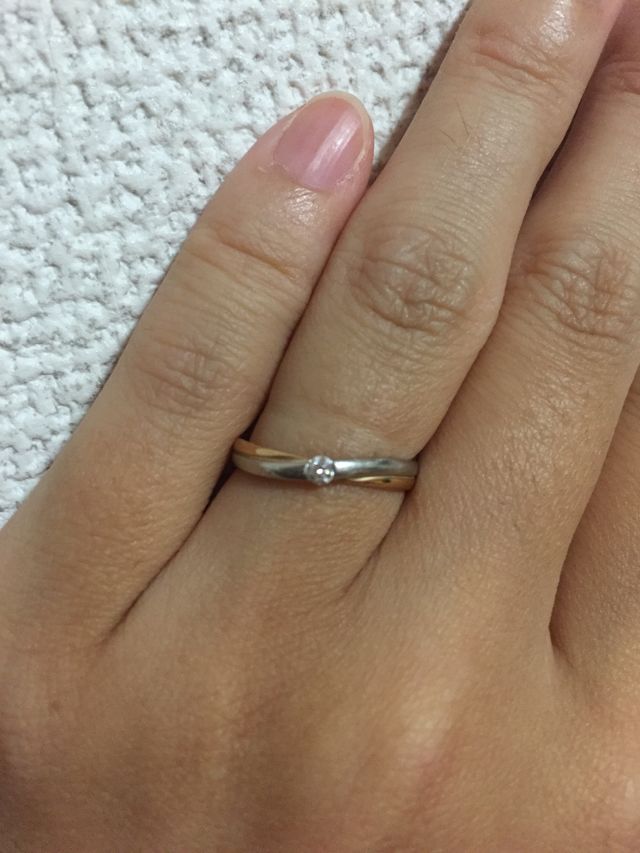 レディスの写真。プラチナとピンクゴールドです。