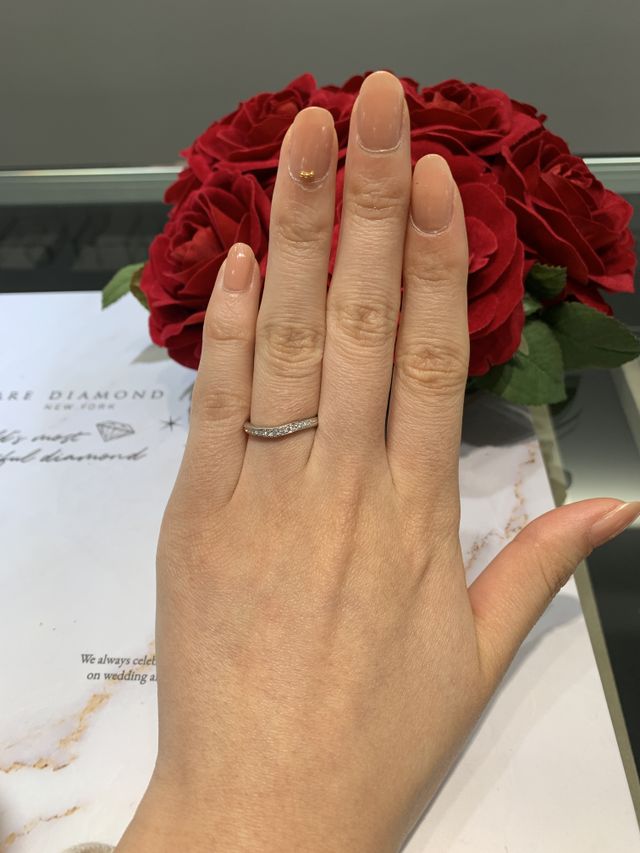 購入した結婚指輪　クレセント