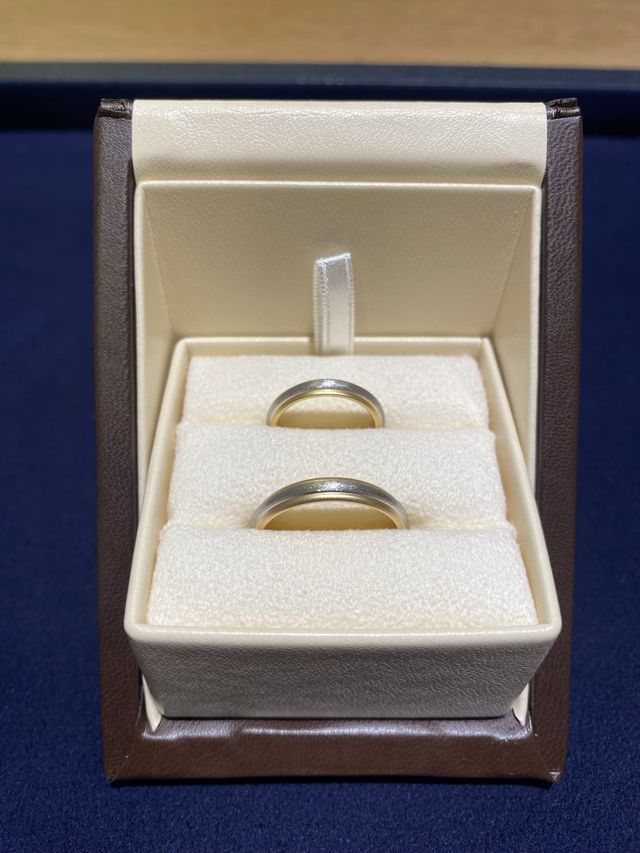 指輪を受け取ってすぐ撮影