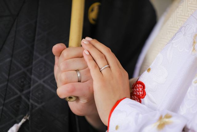 前撮りにて手元写真を撮っていただきました！