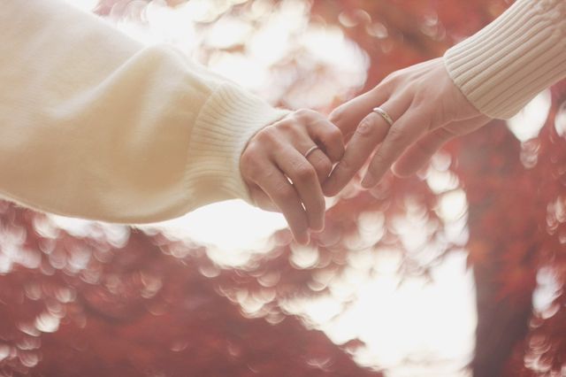 秋のお出かけ。
結婚記念日に撮って貰いました。