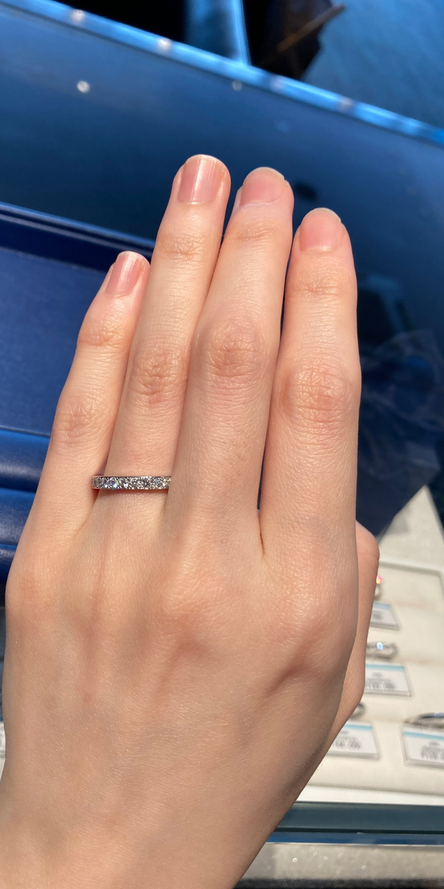 結婚指輪の試着時