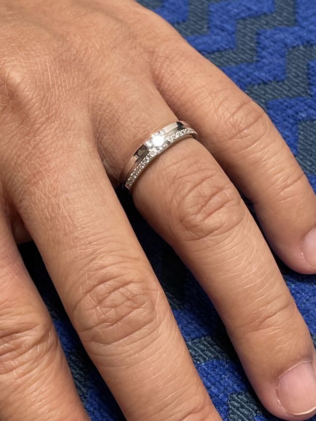 結婚指輪がクリスマスと出産までに間に合いました。最高です。