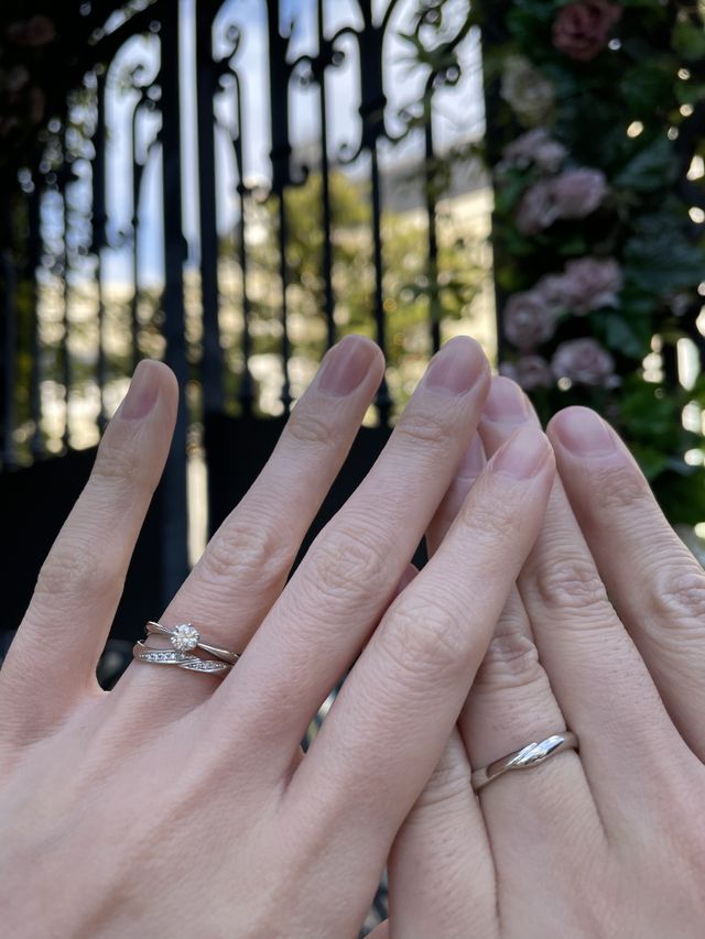 ダイヤの輝きが綺麗です。