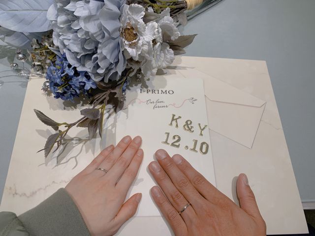 受け取りに行った際にスタッフが準備をしてくれて撮りました