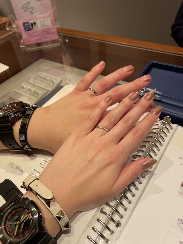 最終的に決定したプラチナのウェーブリング