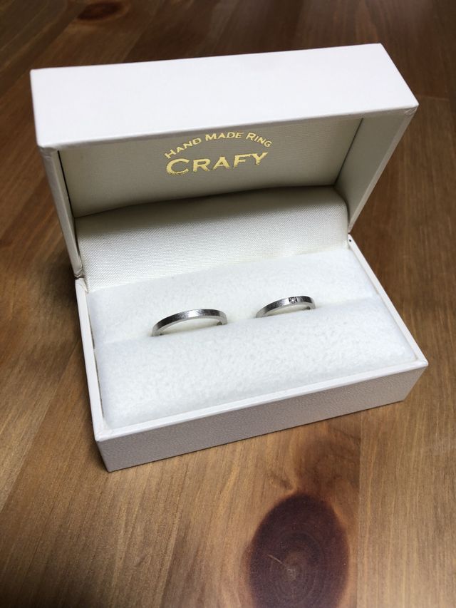 2人で手作りでつくった結婚指輪です