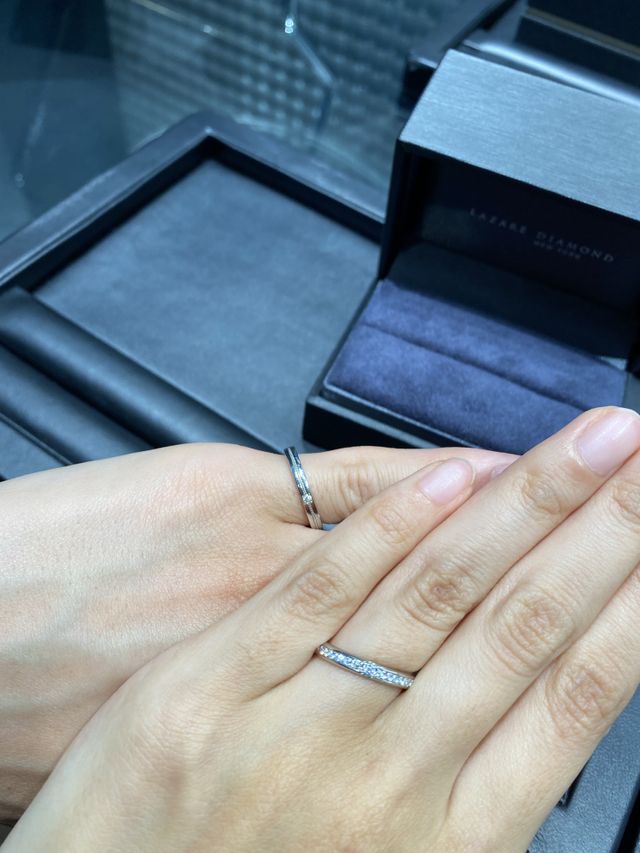 男性サイズでダイヤ入りの指輪もオーダーできます