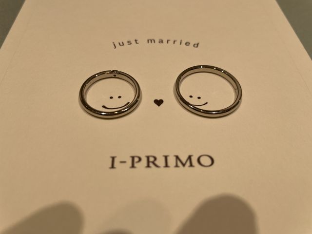 指輪を受け取った後に、記念撮影をする時間がありました。