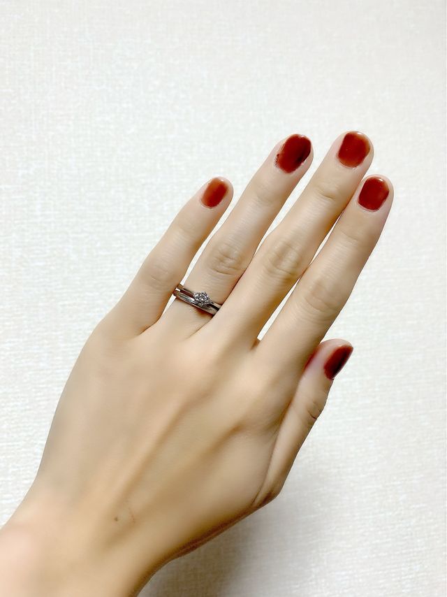 重ね付けするとこのような形になります。