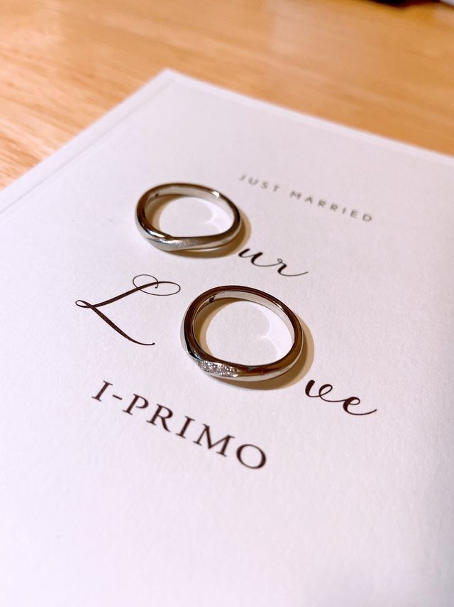 アイプリモで結婚指輪購入しました✨