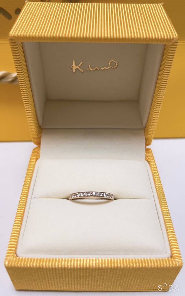 ハーフエタニティのピンクゴールドです！