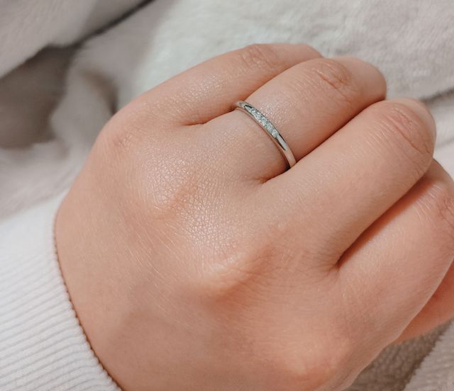 Pt950、ストレート、石付をセミオーダーしました
