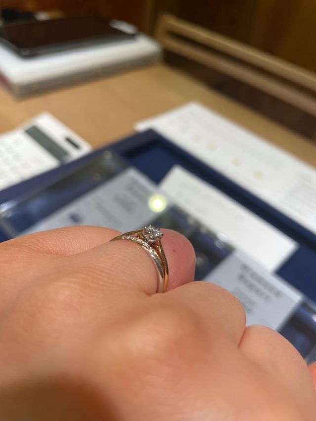結婚指輪と婚約指輪重ね付け