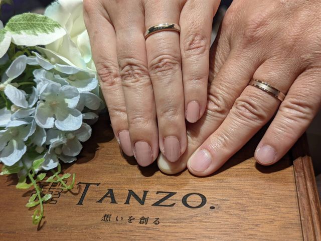 ２人のフルオーダー。鍛造技法にて世界に二人だけの指輪です。
