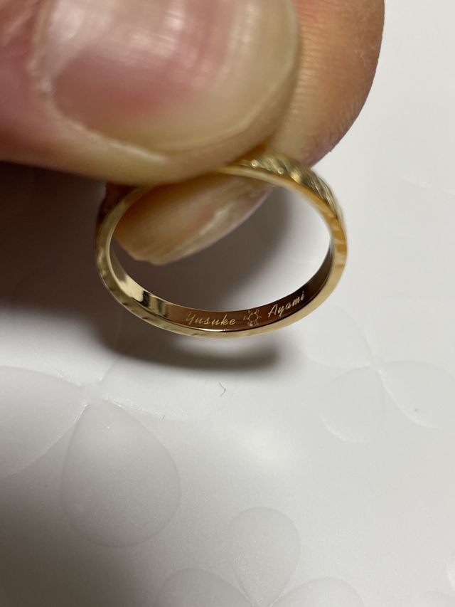 名前と自分達で書いたイラストを刻印してもらいました。