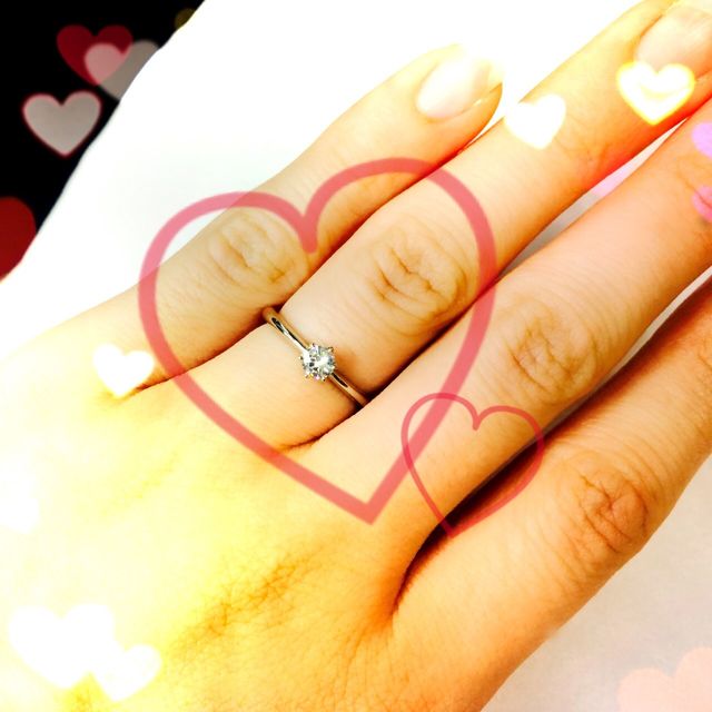 欲しかった婚約指輪をいただきました。