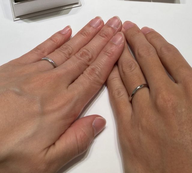 実際に出来上がりを着けた時です、