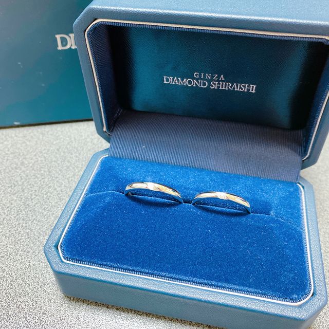 指輪が仕上がり受け取った時の写真